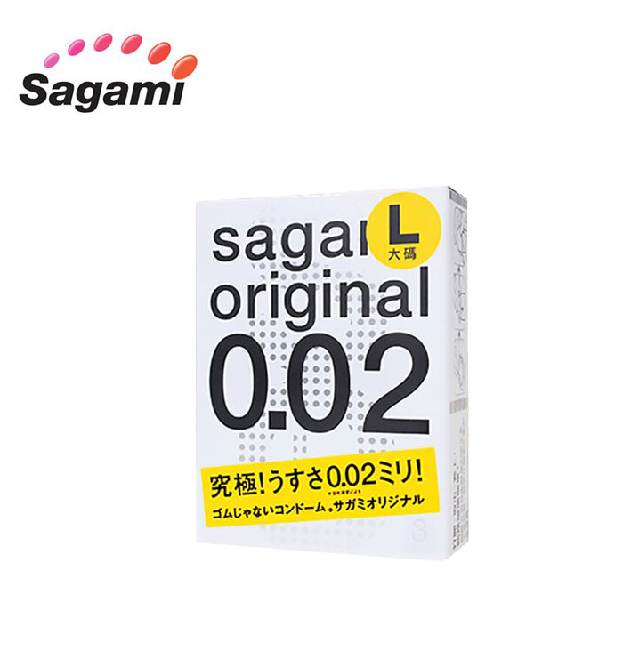 Sagami｜相模 元祖 002超激薄保險套 L-加大 3入